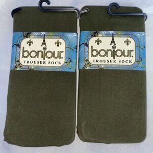Bonjour Trouser Sock Green 2 Pair